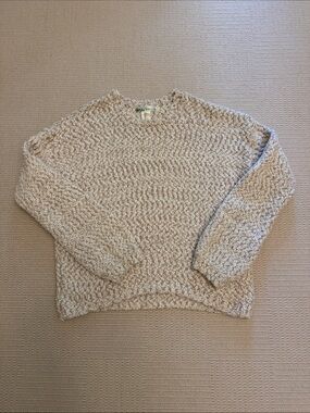 Kaisely Cream Bouclé Crewneck Sweater Large